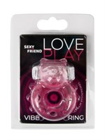 Розовое эрекционное виброкольцо в форме мишки 531370