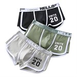 Набор из трех мужских трусов-боксеров с принтом на резинке 531426