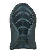 Серый сквозной мастурбатор с вибрацией Manwan Starter 531438