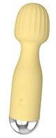 Желтый мини-вибратор с шаровидной головкой 531472