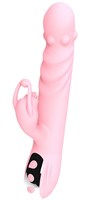 Розовый вибратор-кролик Ava - 21,9 см. 531477