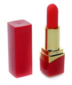 Красный мини-вибратор в форме помады 531478