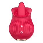 Красный вибратор с язычком Petal Bliss 531492