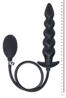 Черная анальная елочка с функцие расширения Beaded Inflatable Silicone Anal Plug 531523