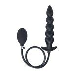 Черная анальная елочка с функцие расширения Beaded Inflatable Silicone Anal Plug 531523