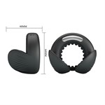 Черное эрекционное виброкольцо Quentin 531525