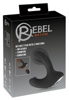 Черная анальная вибропробка с функцией расширения RC Butt Plug with 3 functions 531650