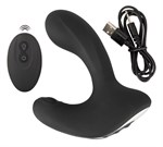 Черная анальная вибропробка с функцией расширения RC Butt Plug with 3 functions 531650