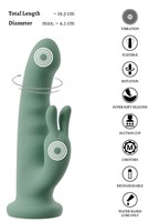 Зеленый вибратор-ротатор Luvio - 19,3 см. 531659