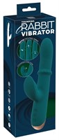 Зеленый вибратор-кролик с подвижным кольцом Thumping Rabbit Vibrator - 22,7 см. 531660