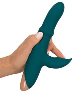 Зеленый вибратор-кролик с подвижным кольцом Thumping Rabbit Vibrator - 22,7 см. 531660