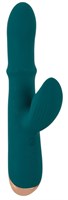 Зеленый вибратор-кролик с подвижным кольцом Thumping Rabbit Vibrator - 22,7 см. 531660