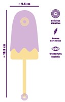 Сиреневый мини-вибратор в форме пломбира Vibrating Popsicle 531668