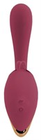 Малиновый вибратор с подвижными язычками 2 Function Vibrator - 20,6 см. 531671