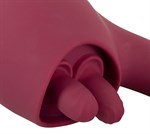 Малиновый вибратор с подвижными язычками 2 Function Vibrator - 20,6 см. 531671