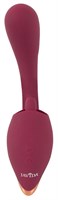 Малиновый вибратор с подвижными язычками 2 Function Vibrator - 20,6 см. 531671