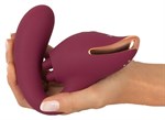 Малиновый вибратор с подвижными язычками 2 Function Vibrator - 20,6 см. 531671