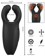 Мужской вибратор-стимулятор Man Wand with Vibration and Moving Wings 531673