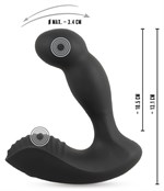 Черный вибростимулятор простаты RC Prostate Massager - 13,1 см. 531678