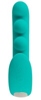 Зеленый вибратор SYLORA Unique Beads Vibrator - 17 см. 531682