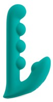 Зеленый вибратор SYLORA Unique Beads Vibrator - 17 см. 531682
