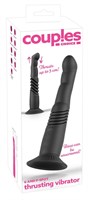 Черный вибратор с поступательными движениями G and P-Spot Thrusting Vibrator - 23 см. 531688
