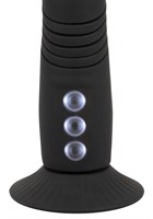 Черный вибратор с поступательными движениями G and P-Spot Thrusting Vibrator - 23 см. 531688