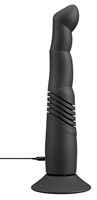 Черный вибратор с поступательными движениями G and P-Spot Thrusting Vibrator - 23 см. 531688