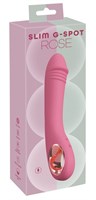 Розовый тонкий вибратор для точки G Slim G-Spot Rose - 21,4 см. 531689