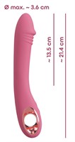 Розовый тонкий вибратор для точки G Slim G-Spot Rose - 21,4 см. 531689