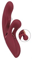 Малиновый вибратор-кролик с функцией постукивания 2 Function Rabbit Vibrator - 22,3 см. 531720