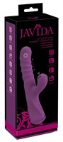 Фиолетовый вибратор-кролик с функцией постукивания и фрикциями 3 Function Rabbit Vibrator - 23,7 см. 531721