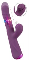 Фиолетовый вибратор-кролик с функцией постукивания и фрикциями 3 Function Rabbit Vibrator - 23,7 см. 531721