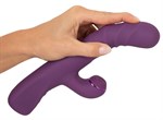 Фиолетовый вибратор-кролик с функцией постукивания и фрикциями 3 Function Rabbit Vibrator - 23,7 см. 531721