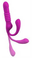 Лиловый вибратор 3 Function Vibrator с функцией фрикций и постукиванием 531722