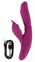 Лиловый вибратор-кролик 4 Function Vibrator - 24 см. 531724