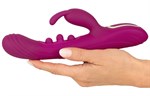 Лиловый вибратор-кролик 2 Function Vibrator Squirting - 22,5 см. 531733