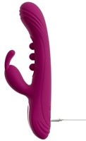 Лиловый вибратор-кролик 2 Function Vibrator Squirting - 22,5 см. 531733