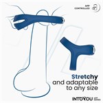 Синее интерактивное эрекционное виброкольцо Rank 531751