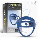 Синее интерактивное эрекционное виброкольцо Rank 531751