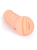 Телесный мастурбатор-вагина с эрекционными кольцами в комплекте 531821