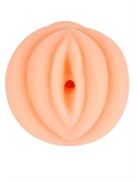 Телесный мастурбатор-вагина с эрекционными кольцами в комплекте 531821