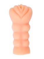 Телесный мастурбатор-вагина с эрекционными кольцами в комплекте 531821