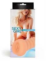 Телесный мастурбатор в виде вагины с узким входом 531825