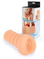 Телесный мастурбатор в виде вагины с узким входом 531825