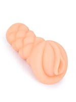 Телесный мастурбатор-вагина с вибропулей и эрекционными кольцами в комплекте 531828