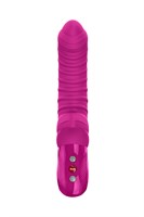 Лиловый вибратор Tiger с ребрышками - 22,5 см. 531837