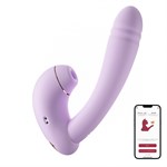 Сиреневый вибратор с возвратно-поступательными движениями и нагревом Minaka 531916