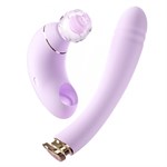 Сиреневый вибратор с возвратно-поступательными движениями и нагревом Minaka 531916
