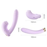 Сиреневый вибратор с возвратно-поступательными движениями и нагревом Minaka 531916